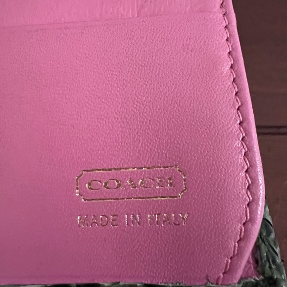 Vintage Coach Green Python Wallet - NWOT - Picture 4 of 5